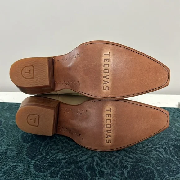 Tecovas Cream Heeled Boots - Picture 2 of 7